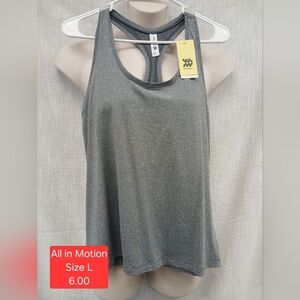All in Motion Womens Activewear tank top. New with tags. Size Large